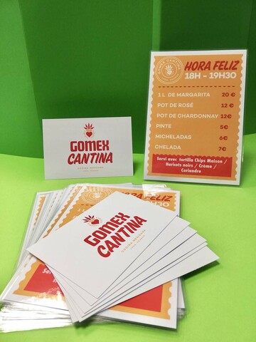 Plaquettes commerciales Cartes et Menus pour restaurants
