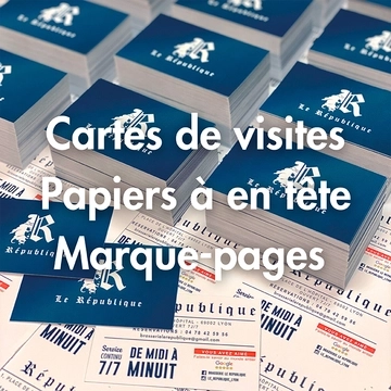 Impression cartes de visite Lyon <span>Papiers à en tête </span>  Marque-pages